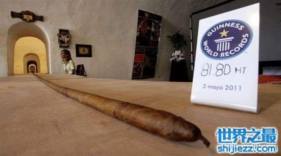世界上最长的雪茄，长度达119.18m！ 